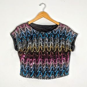 Sequin Crop Top